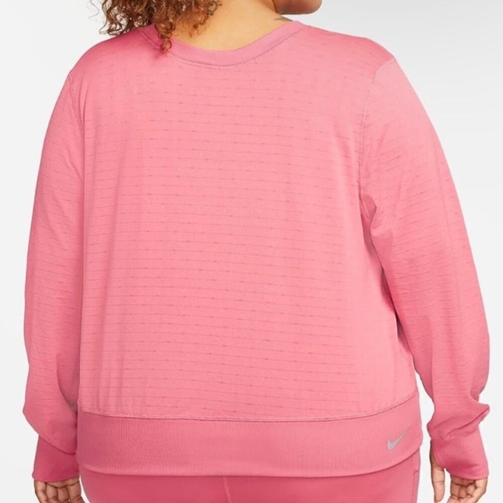 Nike Womens ThermaFIT Element Running Crewneck Top Reversible Pink Terrycloth XL - Picture 6 of 16